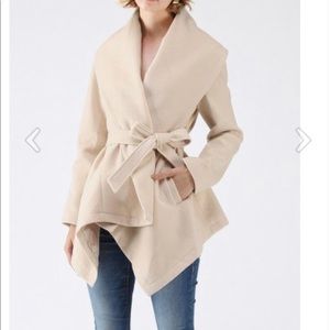 Chic Wish Prairie Rabato Cream Wrap Coat